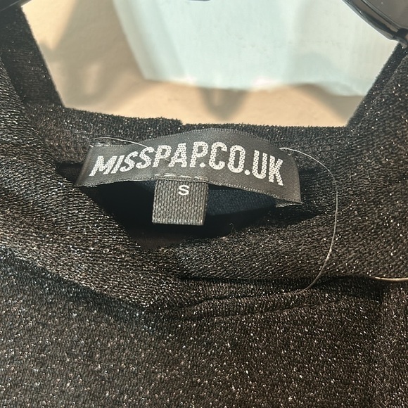 MISSPAP black shimmer galaxy long sleeve hooded pullover size women’s small - Picture 4 of 7